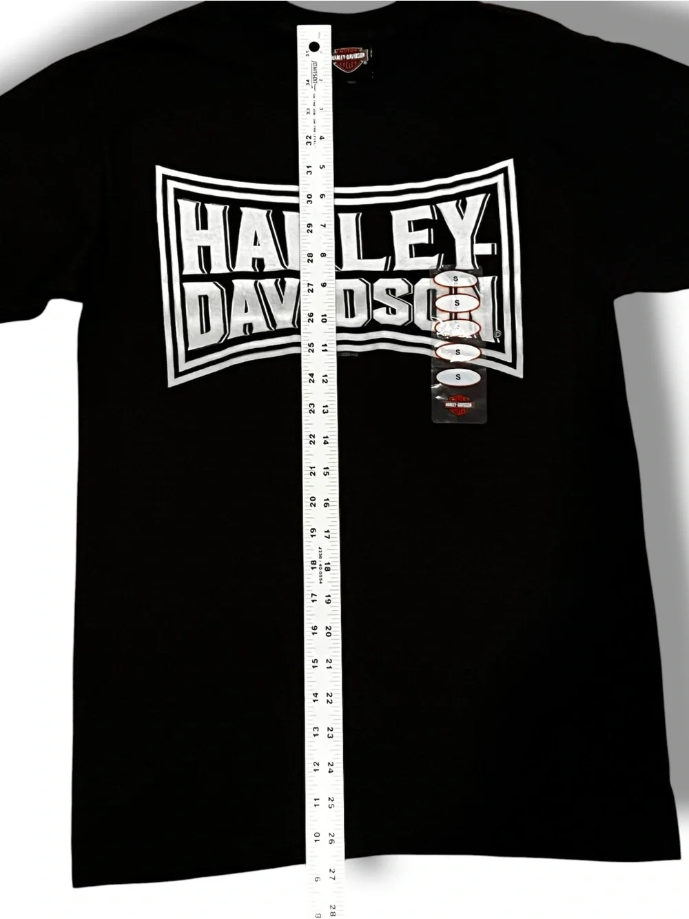 NEW! HARLEY DAVIDSON Double-Sided Print T-Shirt S Black Cotton Richelle Park NJ